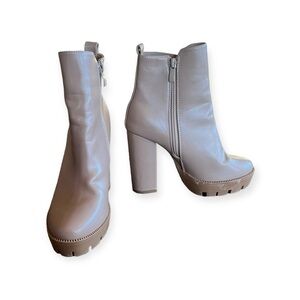 Sheln brown platform boots DALE1 Size 7